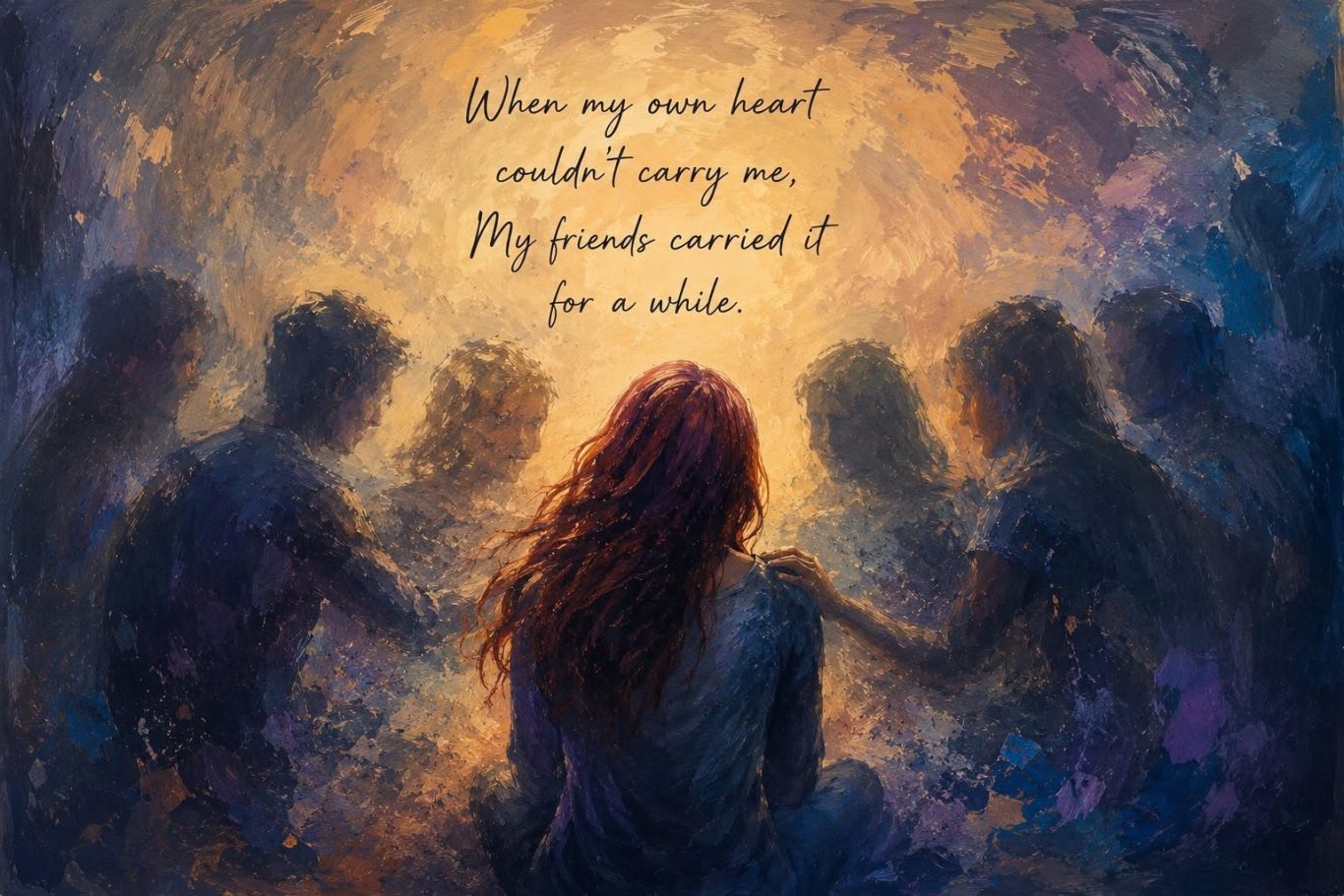 The Friends Who Carry Me Originele illustratie bij The Friends Who Carry Me